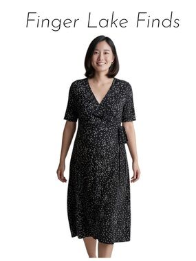 Motherhood Black and White Floral Maternity Dress, L